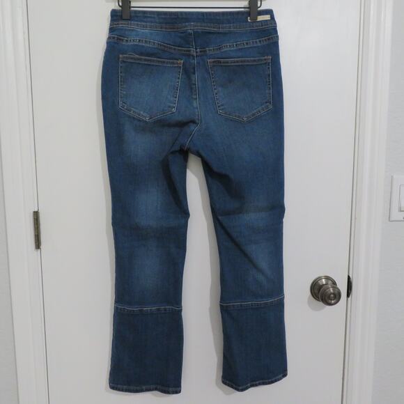 Anthropologie Pilcro and the Letterpress Womens Sz 28 Blue Cropped Bootcut Jeans - Picture 2 of 9